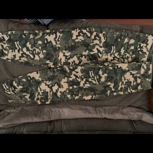 camo cargo denim material from cotton on